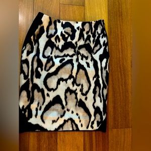 Beautiful DVF Animal Print Pencil Skirt